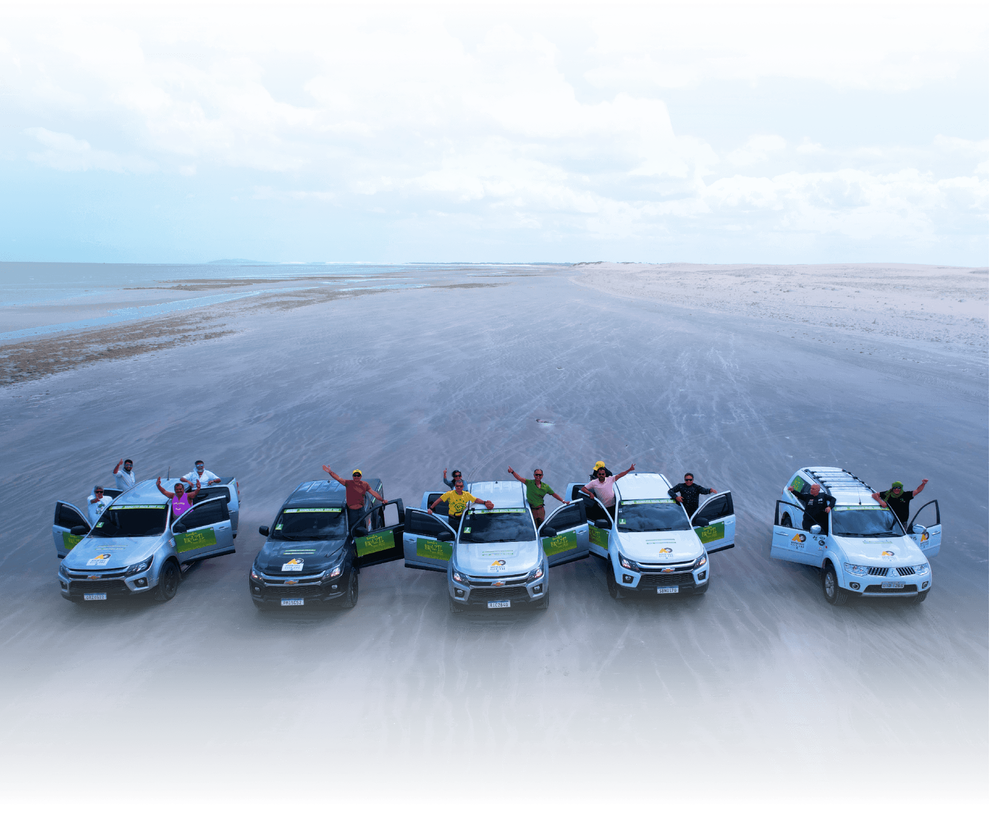 Road trip banner showcasing adventure destinations